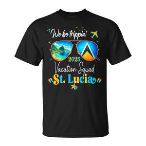 T-shirt assorti pour les vacances à Sainte-Lucie 2025 – Idéal pour les voyages en famille et entre amis, les croisières - Product Image 1