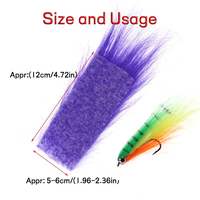 Furabou Craft Fourrure Doux Fibre Synthétique Streamer Queue Aile Mouche Pêche Attachant Matériaux