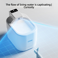 Fontaine à eau pour chat élégante à induction intelligente en plastique, distributeur d'eau pour animaux de compagnie à charge sans fil, filtre à circulation automatique