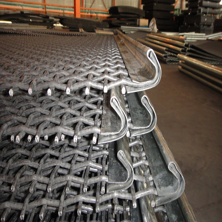 High Tensile Strength Hook Crimped Vibrating Screen Wire Mesh Mine Sieving Mesh For Stone Sand