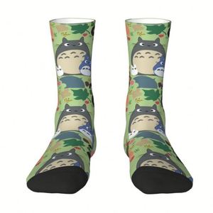 <span class=keywords><strong>Chaussettes</strong></span> personnalisées Kawaii pour hommes, My Neighbor Totoro, unisexes, antibactériennes, respirantes, à col ras du cou - Product Image 1