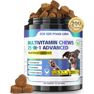25 En 1 DogVitamins Suplementos Multivitamina Glucosamina Probióticos Omega-3 Masticables para Cachorros Cuidado DE LA Salud Óptimo PARA EL Corazón - Product Image 1