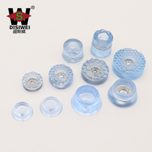 Pads de protection transparents Disiwei pour pieds de meubles, avec et sans rondelle, pour tables et chaises, antidérapants et silencieux - Product Image 2