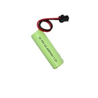 Nickel-hydrogène AA 600mAh 1.2V sortie unique avec prise SM voiture jouet télécommandée batterie rechargeable intégrée