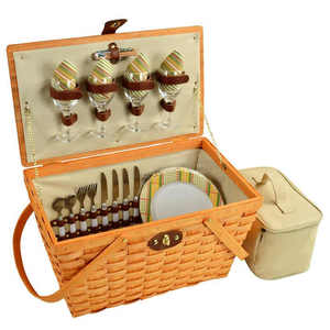 <span class=keywords><strong>Panier</strong></span> de pique-nique pliable multifonction YRHome en <span class=keywords><strong>osier</strong></span> écologique avec poignée en <span class=keywords><strong>cuir</strong></span>, couleur et logo personnalisables, nouveau modèle quatre saisons - Product Image 3