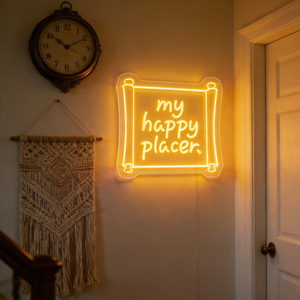 Letrero de Neón Personalizado para Negocios Neonawall, Letrero LED de Neón al por Mayor con la Frase 'Mi Lugar Feliz' para Tiendas de Snacks, Hogar, Cafetería, Decoración de Pared para Fiestas, Regalos - Product Image 5