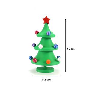 Sapin de Noël rotatif et dansant, imprimé en 3D, amusant et déstressant, pour fêtes, impression 3D personnalisée, décoration de bureau créative de Noël - Product Image 3