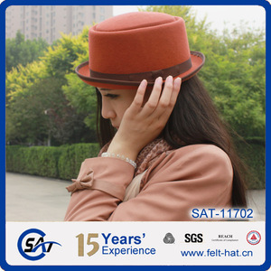 Tùy chỉnh bán buôn chất lượng hàng đầu nóng bán màu rắn 100% sombrero Áo Len cảm thấy handmade nhỏ vành nỉ thịt lợn Pie <span class=keywords><strong>hat</strong></span> - Product Image 4