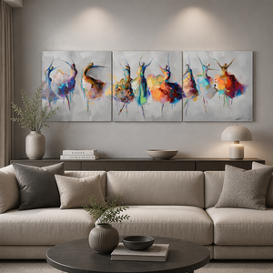 Peinture abstraite contemporaine de <span class=keywords><strong>danseuse</strong></span>, peinture à l'huile sur toile faite à la main, art moderne pour la décoration murale de studio, hôtel, hall - Product Image 1