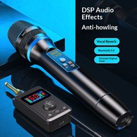Microphone sans fil cardioïde anti-écho en métal Langsheng M50 pour réduction du bruit, portée 30-50m, garantie 1 an