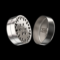 Broyeur d'herbes en alliage de titane complet en gros 62MM 3 pièces accessoires pour fumeurs broyeur d'herbes à épices manuel en métal personnalisé