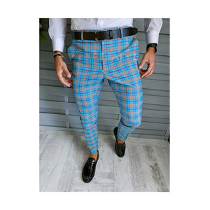Pantalones de Vestir Elásticos a Cuadros para <span class=keywords><strong>Hombre</strong></span>, Pantalones Largos Ajustados, Casuales y de Negocios, Pantalones de <span class=keywords><strong>Hombre</strong></span> - Product Image 2