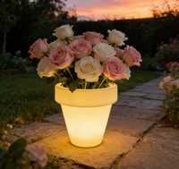 Pot Tanaman & Planter LED Tahan Air IP68 Ramah Lingkungan dengan Remote Kontrol untuk Rumah dan Kebun