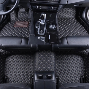 Tappetini Auto in Pelle per Fiat 500, Skoda Octavia 2, <span class=keywords><strong>Peugeot</strong></span> <span class=keywords><strong>208</strong></span>, Kia Sportage 2008, VW Passat B7/B8 - Product Image 1