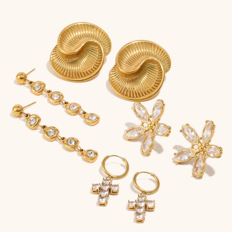 Dingran Luxury 18K Gold Plated Stainless