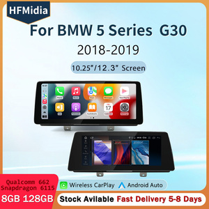 หน้าจอแสดงผลมัลติมีเดีย HFmidia ขนาด 12.3 นิ้ว สำหรับรถยนต์ BMW ซีรีส์ 5 รุ่น G30 EVO ปี 2018-2019 รองรับ Wireless CarPlay และ Android Auto เครื่องเล่นวิดีโอในรถยนต์ - Product Image 3
