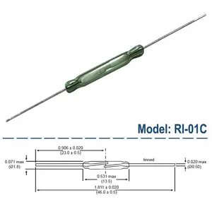RI-01CA 13mm verre hermétique Reed interrupteur COTO COMUS Contact magnétique Reed capteur commutateurs Reed relais RI-01CGP2025 RI-01C 20-25AT