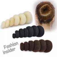 סיטונאי 3 גודל fashional סגנון bun שיער אביזרי ניילון גדול שיער donut bun shaper יצרנית עבור נשים