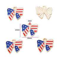 20 Styles Mixte Drapeau Américain Pendentif DIY Couple Collier Bracelet Porte-clés Accessoire Charmes Bijoux Jour de l'Indépendance W271