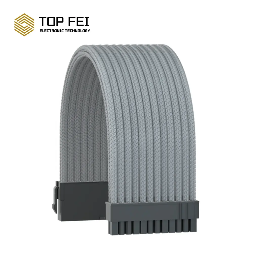 Новый дизайн светло-серый 30 см мод Atx Psu комплект удлинительных кабелей для компьютерных игр чехол с расческой