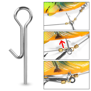 Spinpoler Fishing Assist Stinger Spikes 16mm/19mm/20mm en acier inoxydable, broche de connexion, mousqueton pour swimbait, broche de verrouillage fixe, accessoires - Product Image 4