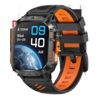 Reloj Inteligente HT46 con Pantalla de 2.01 Pulgadas, Batería de 1200 mAh, Brújula, Linterna LED, Llamadas por Bluetooth, Monitor de Actividad