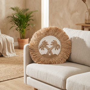 Arte de Pared de Ratán Natural Hecho a Mano, Decoración Tejida Bohemia para Cuarto de Bebé, Hecho en Vietnam - Product Image 3