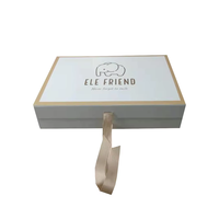 Boîte-cadeau magnétique rigide de luxe personnalisée pour vêtements de bébé, emballage d'expédition, boîtes-cadeaux pour les petites entreprises