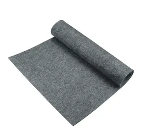 Toptan fiyat iğne delinmiş teknikleri geri dönüşümlü PET Rpet malzeme olmayan dokuma açık gri anti-statik keçe kumaş gri halı keçe