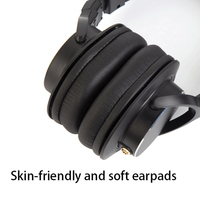 Casque audio filaire professionnel Audfine MR830X, son stéréo pour mixage DJ, prise jack 3,5 mm, pour monitoring sur scène et en studio