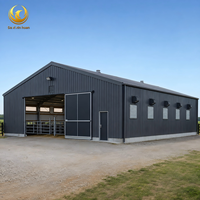 Bâtiment Agricole Préfabriqué en Acier pour Poulailler, Ferme Avicole, Structure de Hangar d'Élevage avec Ventilation