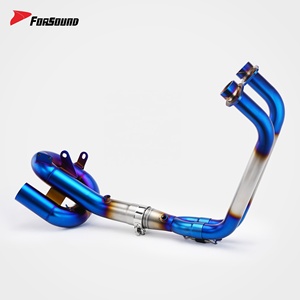Sistema de Escape para Motocicleta Forsound, Precio de Fábrica al por Mayor, Tubo Frontal en Espiral de Acero Inoxidable <span class=keywords><strong>Azul</strong></span> Quemado para Yamaha <span class=keywords><strong>MT07</strong></span> - Product Image 4