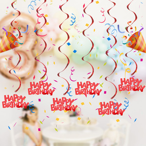 Decoración Colgante en Espiral DAMAI de Feliz Cumpleaños, Accesorios Esenciales para Fiestas para Crear una Atmósfera Festiva Vibrante - Product Image 5