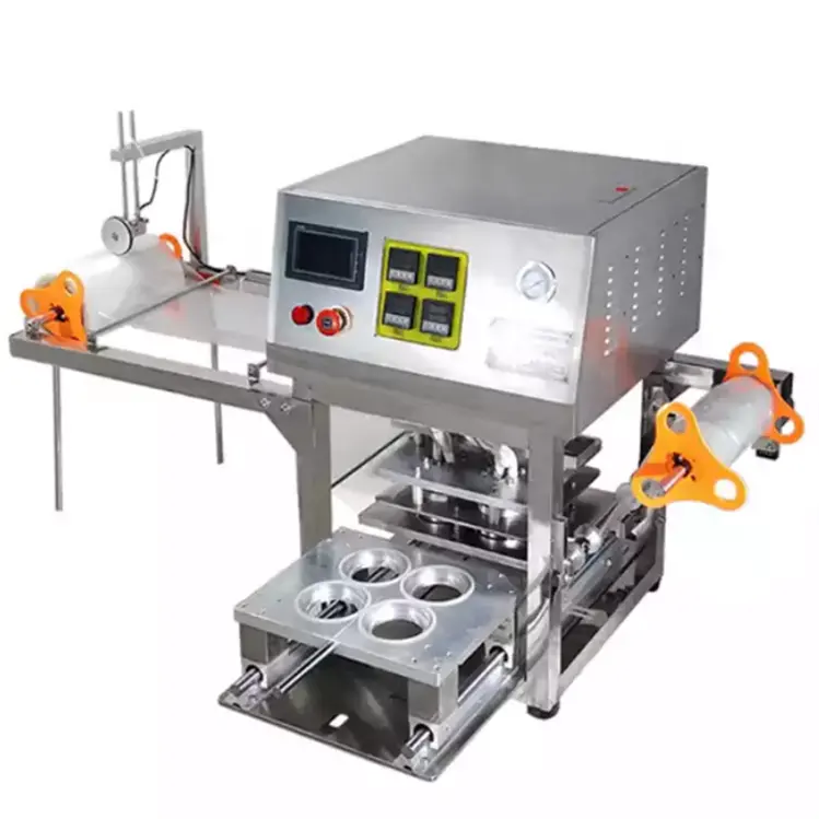 Multifunctional High Quality Full Auto Type Cups Sealing Machine And Table Top Bubble Tea Plastic Cup Sealer for wholesales