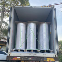 Rouleau géant d'étiquettes autocollantes imperméables en PET argenté mat de 50 m, avec support de transfert jaune de 130 g, directement de l'usine, pour applications électriques