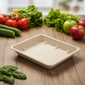 Barquette en bagasse de canne à sucre écologique 8*7 pouces, emballage alimentaire <span class=keywords><strong>jetable</strong></span> biodégradable pour viande, fruits et légumes - Product Image 2