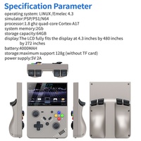 Console de jeu vidéo rétro portable M18 avec écran LCD 4,3 pouces, open-source, pour PS1, livraison gratuite