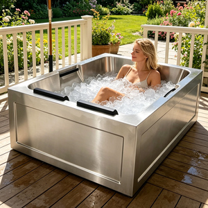 Baignoire autoportante en acier inoxydable 304, directement de l'usine, OEM ODM, personnalisable, pour bain froid et bain de glace, pour la récupération à domicile et le <span class=keywords><strong>spa</strong></span> - Product Image 1