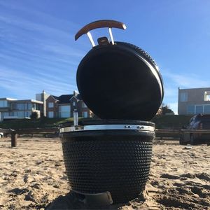 Parrilla Kamado de Cerámica Estilo <span class=keywords><strong>Coreano</strong></span> Moderna de 15 Pulgadas (13-29 cm) con Encendido Electrónico, Portátil, para Carbón - Product Image 1
