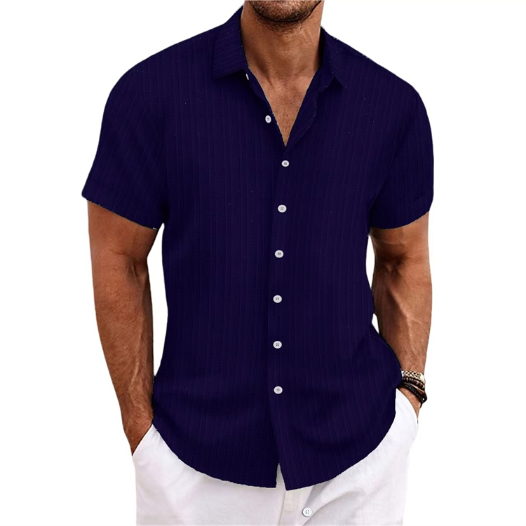 princess polly pink dress Men's Mustique Solid Short Sleeve Camp Collar Linen Shirt