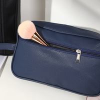 Trousse de Toilette Homme Portable en PU Effet Litchi Multicolore – Grande Capacité pour Voyage et Extérieur