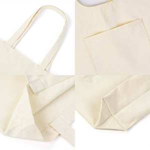 Nueva bolsa de compras personalizada, reutilizable, de lona de algodón impresa, de gran venta. - Product Image 4