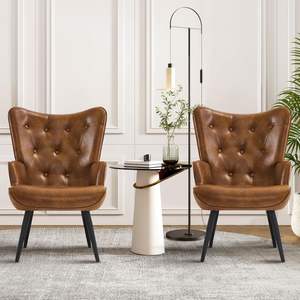 <span class=keywords><strong>Mid</strong></span>-<span class=keywords><strong>century</strong></span> woonkamerstoelen, comfortabele fauteuil, relaxfauteuil, gastenfauteuil, <span class=keywords><strong>wingback</strong></span> stoel, accentstoel voor studeerkamer/kaptafel - Product Image 6