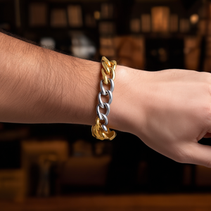 Fine Chain Link Bracelet 316L Stainless Steel PVD Gold Plating Sustainable Resistant Jewelry for <b>Men</b> and Women - Product Image 3