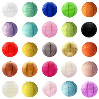 Lanternes en papier DIY de 25 cm, couleur unie, thème dessin animé, pour décoration de centres commerciaux, fêtes, plafonds, peinture artisanale pour enfants, vente en gros