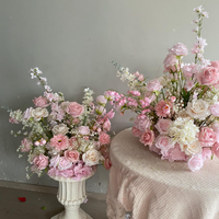 Susunan Bunga Lantai Pernikahan Ombre Romance Pink Putih, Set Multi-piece, Ringan dan Mudah Dikirim