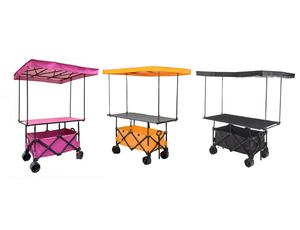 Carro Plegable de Alta Resistencia de 420 L con Toldo y Altura Ajustable en 4 Posiciones, Ideal como Carrito de Vendedor - Product Image 6