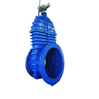 Vanne à boisseau à bride hydraulique à siège résilient en acier GGG50 EVK-GV DIN3352 F4 DN400-DN1800 pour eau et huile