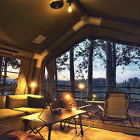 20 ㎡   Tente gonflable verte de haute qualité, vente en gros, portable, 4 saisons, pour le camping et la randonnée