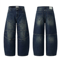 Veste en jean pour homme personnalisée, style streetwear japonais vintage, col en V, teinture dégradée, coupe large, respirante, collection automne, directement de l'usine